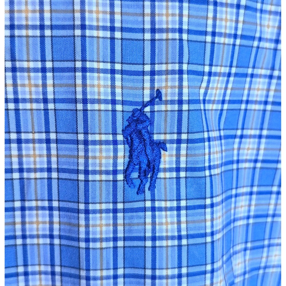 Polo Ralph Lauren Mens Button-Up Dress Shirt XXL Slim Fit Cotton Stretch